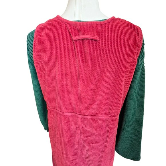 Vintage Real Comfort Pink Corduroy Sleeveless Dress & Green Top Set CM2134 - Picture 2 of 10